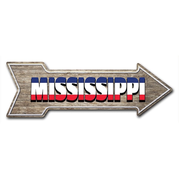 Signmission Mississippi Arrow Decal Funny Home Decor 18in Wide D-A-999741 - main